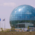 Foxconn buildings in Mount Pleasant, Wisconsin.

This building is called "The Globe" and was originally meant as high tech data center. It's since been used just as office space.