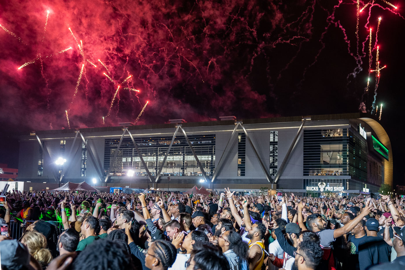 Milwaukee celebrates as the Milwaukee Bucks win their first NBA Championship since 1971.