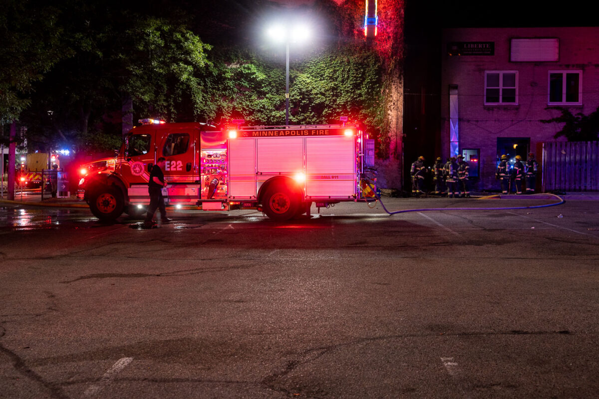 Firefighters put a dumpster fire out behind the Stella's Fish Cafe. The restaurant has said they suffered $53,000 in damage.