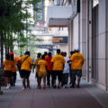 "Outreach Experts" walk the streets of Downtown Minneapolis.