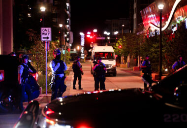 Minneapolis Police across the street from the "Wince Marie Peace Garden".