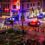 Protesters and who the police call "hot rodders" shut down streets in Uptown Minneapolis. Police moved in hours later and the crowd dispersed. Minneapolis Police declared an unlawful assembly but eventually left without making any arrests.