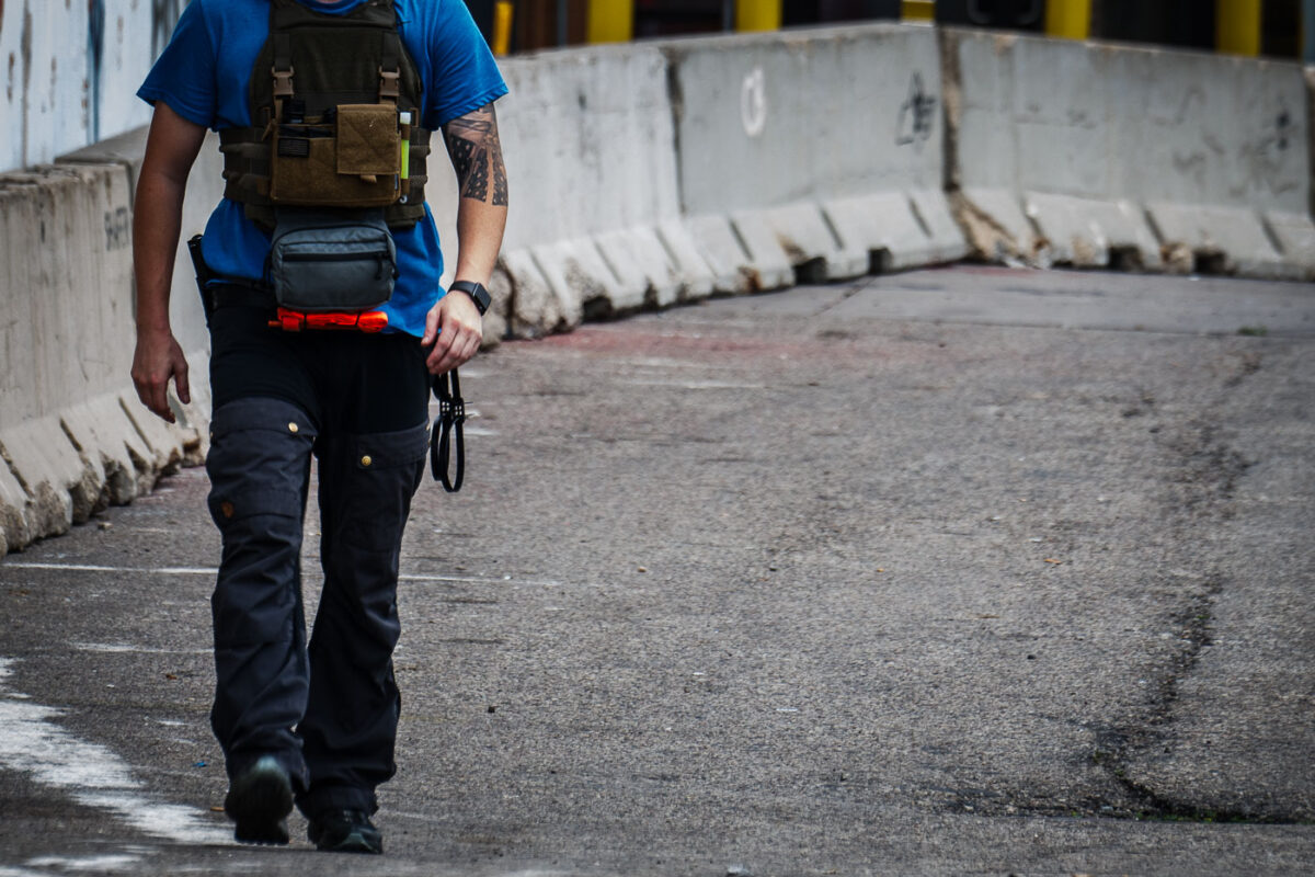 Private security clears out the Winston Smith and Deona Marie memorial in Uptown Minneapolis. Some of the contractors were carrying restraint zip ties while being armed with military fatigue. The space had been a protest zone after law enforcement killed Winston Smith on June 3rd. Deona Marie was killed 10 days later when a man drove through barricades into the protesters.