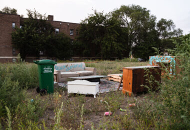 The "Community Living Room" in the former O'Reilly Auto Parts lot.