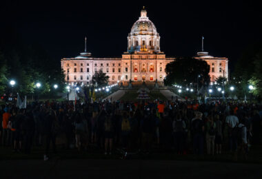 Protesters gathered at the Minnesota State Capitol asking for Governor Walz or President Biden to stop construction on the nearing completion Enbridge Line 3 pipeline in Minnesota.