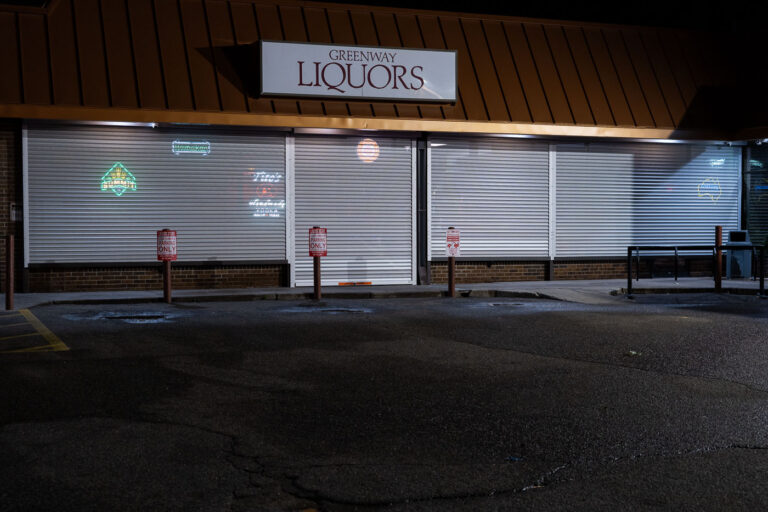 Greenway Liquors with new security shutters 2 Greenway Liquors in Loring Park near downtown Minneapolis.
