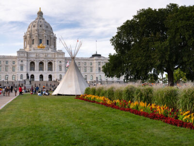 Line 3 Protest Tents at Minnesota State Capitol