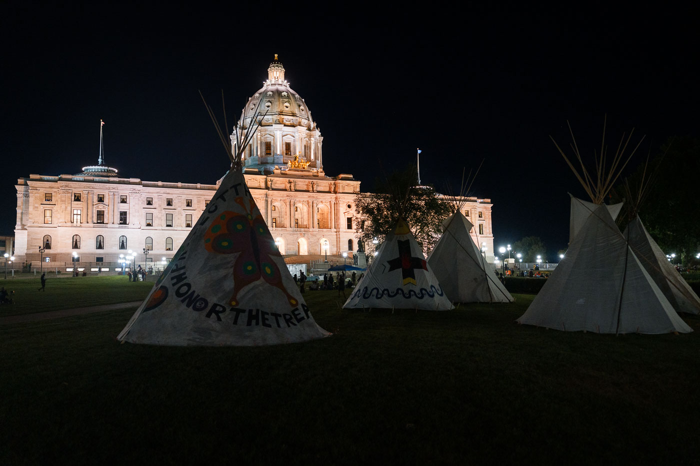 Line 3 protesters camp overnight at MN State Capitol