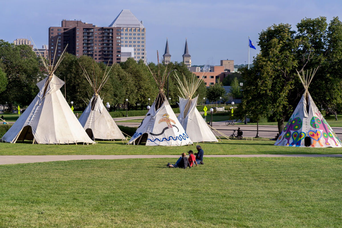 Protesters gathered at the Minnesota State Capitol asking for Governor Walz or President Biden to stop construction on the nearing completion Enbridge Line 3 pipeline in Minnesota.