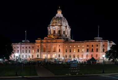 Protesters gathered at the Minnesota State Capitol asking for Governor Walz or President Biden to stop construction on the nearing completion Enbridge Line 3 pipeline in Minnesota.