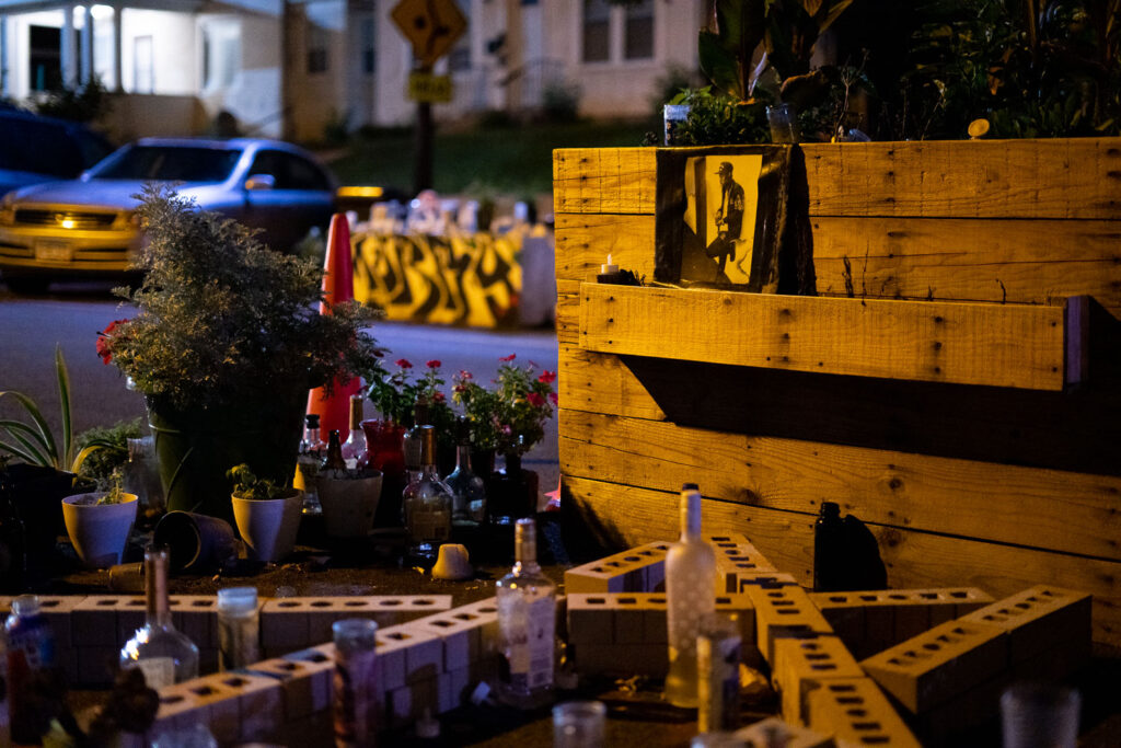 Memorial for Dameon “Murphy Ranks” Chambers. Chambers was killed on Juneteenth 2020.
