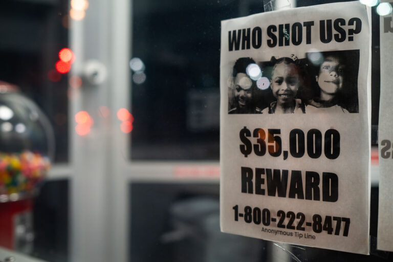 Aniya Allen, Trinity Smith, Ladavionne Garret poster 3 A poster hanging in a storefront asking for help in solving shootings of 3 children during the Spring of 2021 in North Minneapolis. 6-year old Aniya Allen, 9-year old Trinity Ottoson-Smith and 10-year old Ladavionne Garret Jr. Trinity and Aniya died of their injuries.