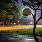 Basketball Hoop at Bryant Square Park in South Minneapolis.