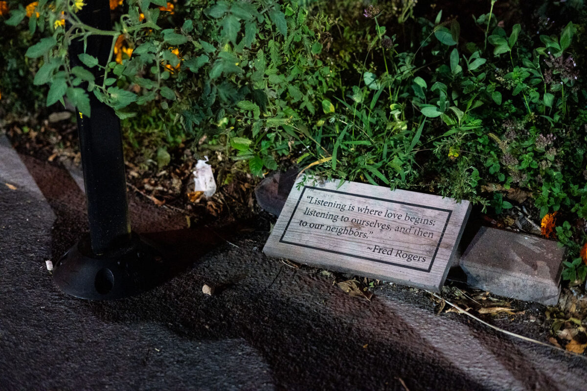 Fred Rogers quote at George Floyd Square