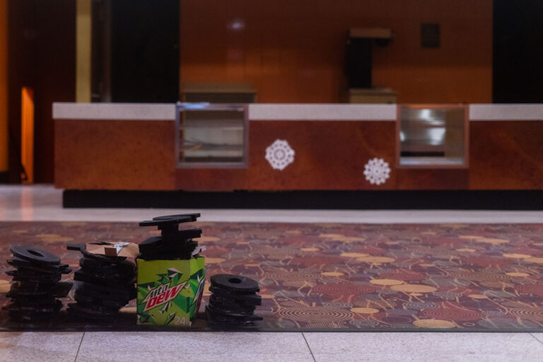 Marquee letters inside the Uptown Theater 2 Letters from the Uptown Theater marquee after they were taken down as Landmark Theater moved out after closing during the pandemic.