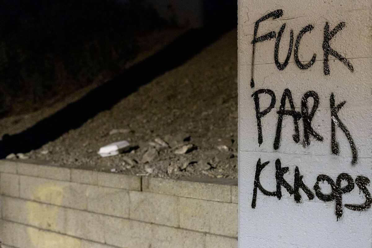 Midtown Greenway Graffiti: Protest Against Park Police