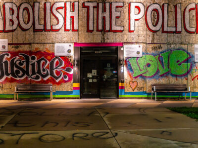 Moon Palace Books Mural: Abolish The Police, Minneapolis
