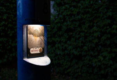 A Push For Help sign on the Midtown Greenway in Minneapolis.