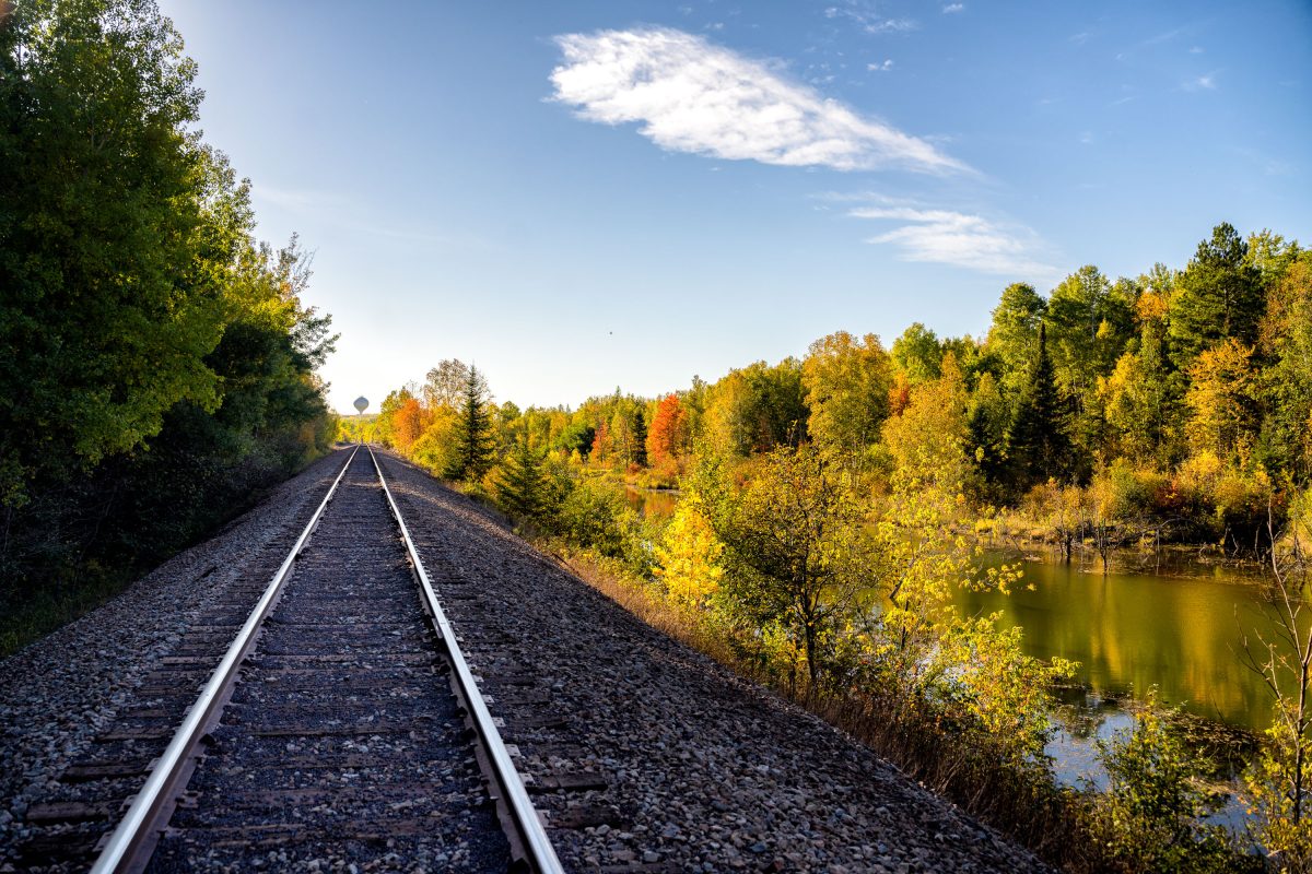 Railroad Tracks in Autumn, Hibbing, Minnesota