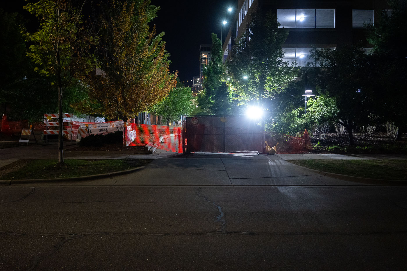 Seven Points ramp with bright security lights