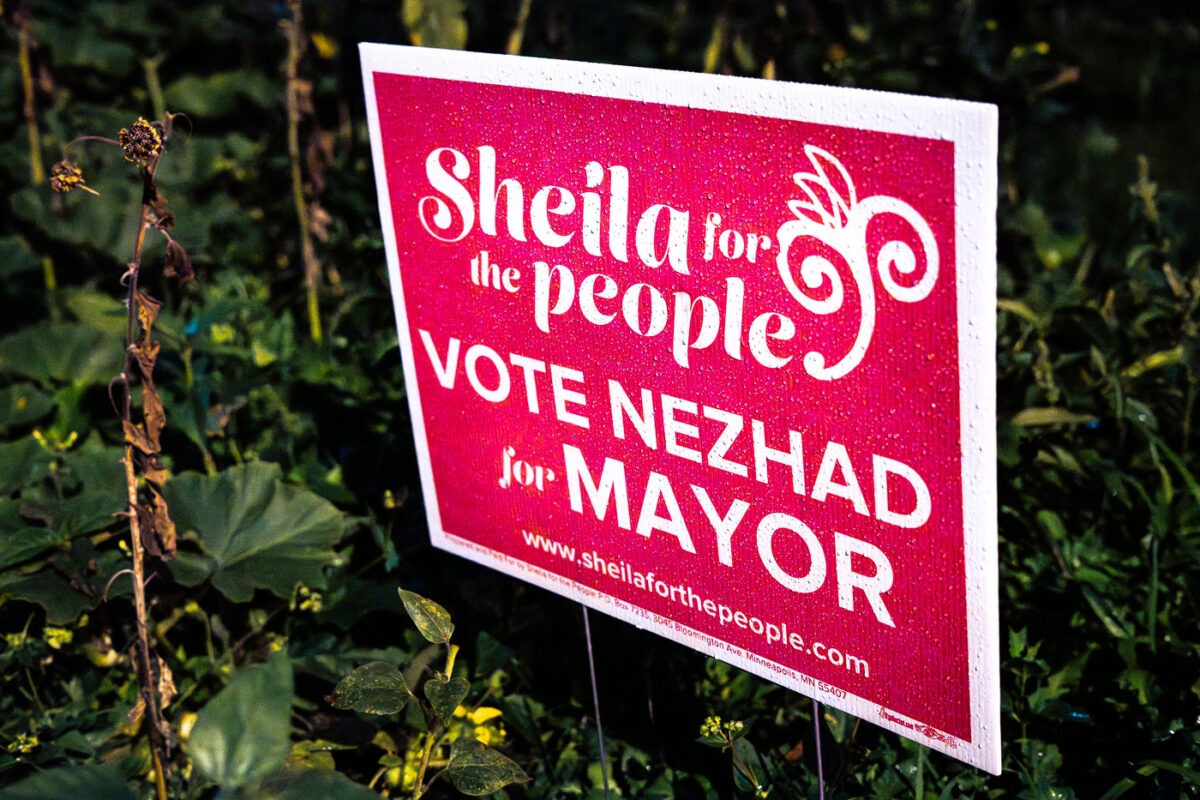Sheila Nezhad for Mayor Yard Sign