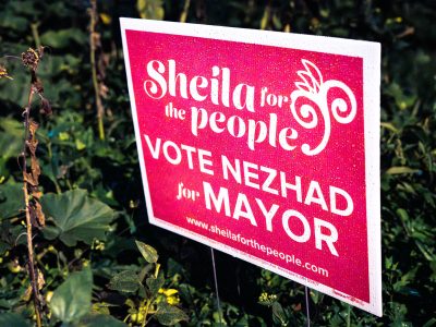 Sheila Nezhad for Mayor Yard Sign, South Minneapolis