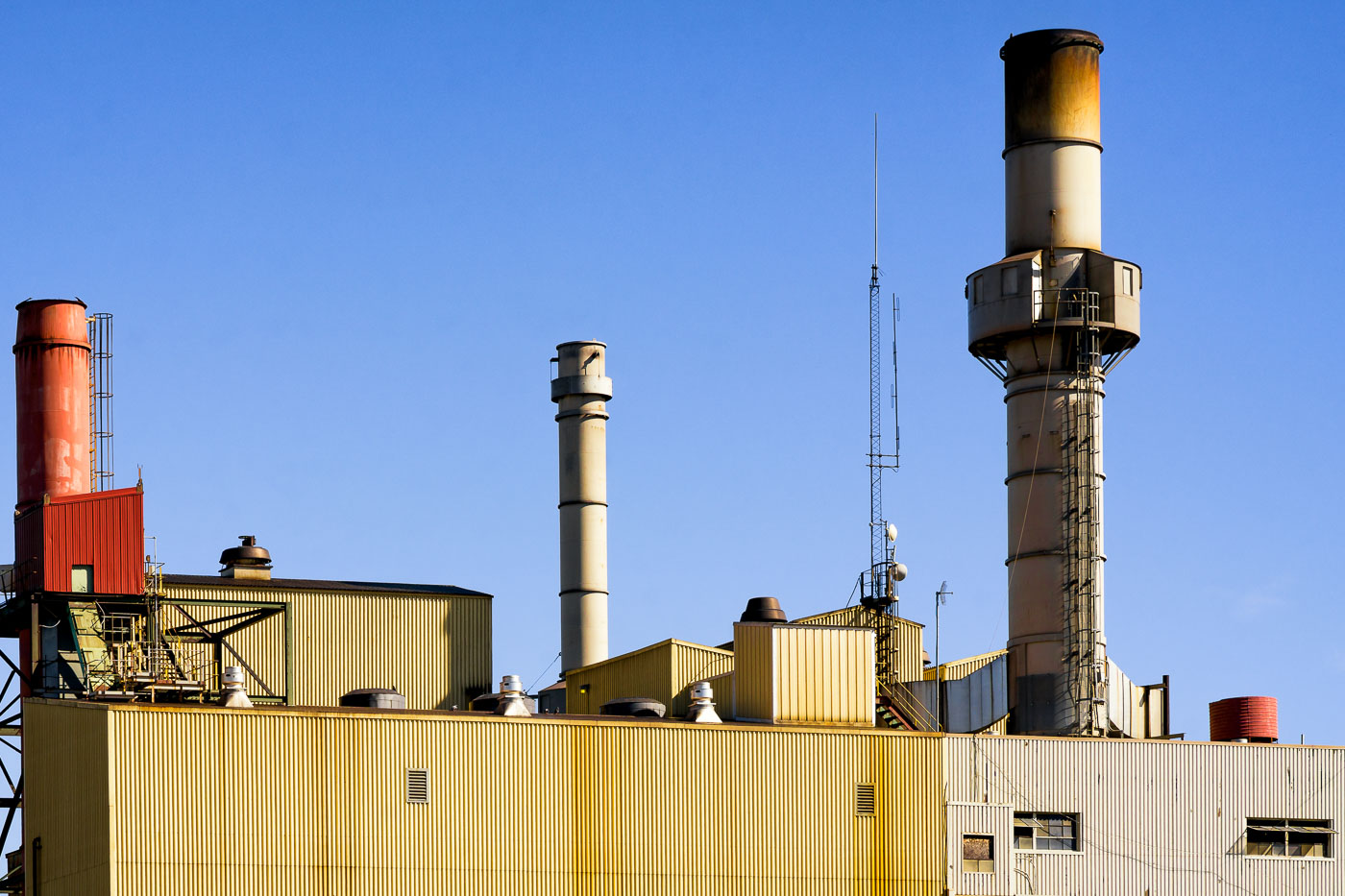 Smokestacks at hibbing power plant iron range