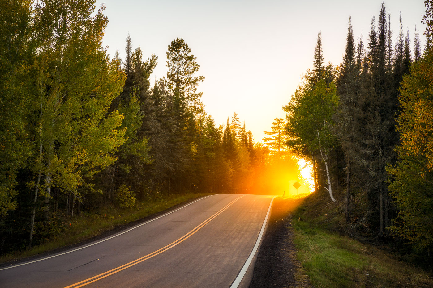 Sunset Along a Forest Road in Superior National Forest