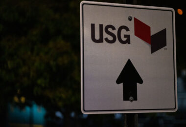 A USG Corporation sign in Cloquet, Minnesota.