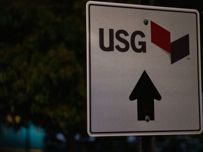 USG Directional Sign at Cloquet Plant, Minnesota