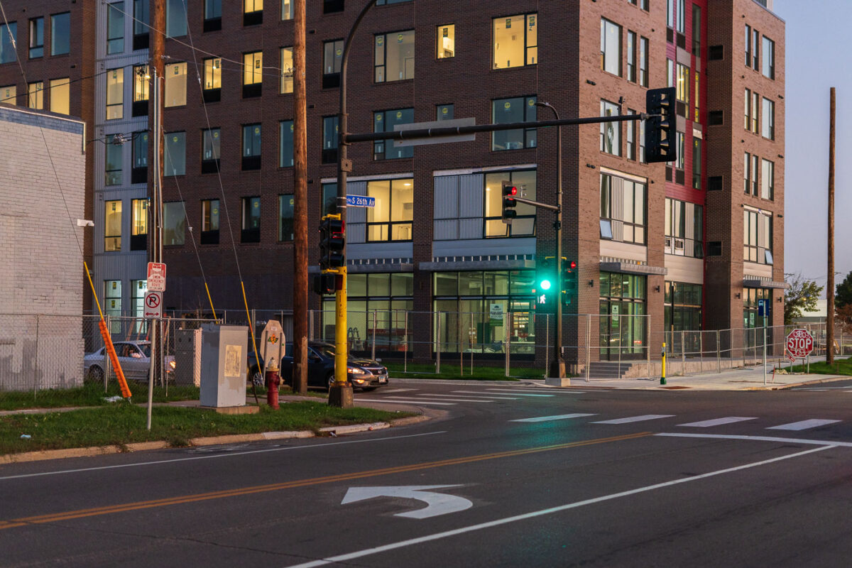 6-story Midtown Corner affordable housing project nearing completion after being determined to be a total loss after it was destroyed while under construction during unrest.