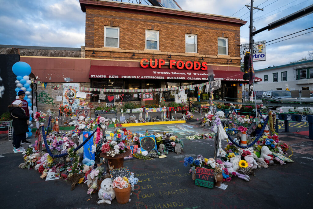 The George Floyd Memorial on what would have been George Floyd's 48th birthday.