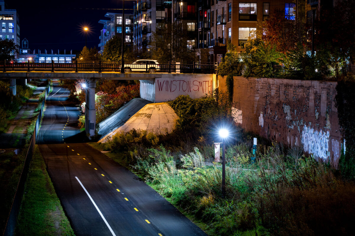 The Midtown Greenway trail in South Minneapolis.