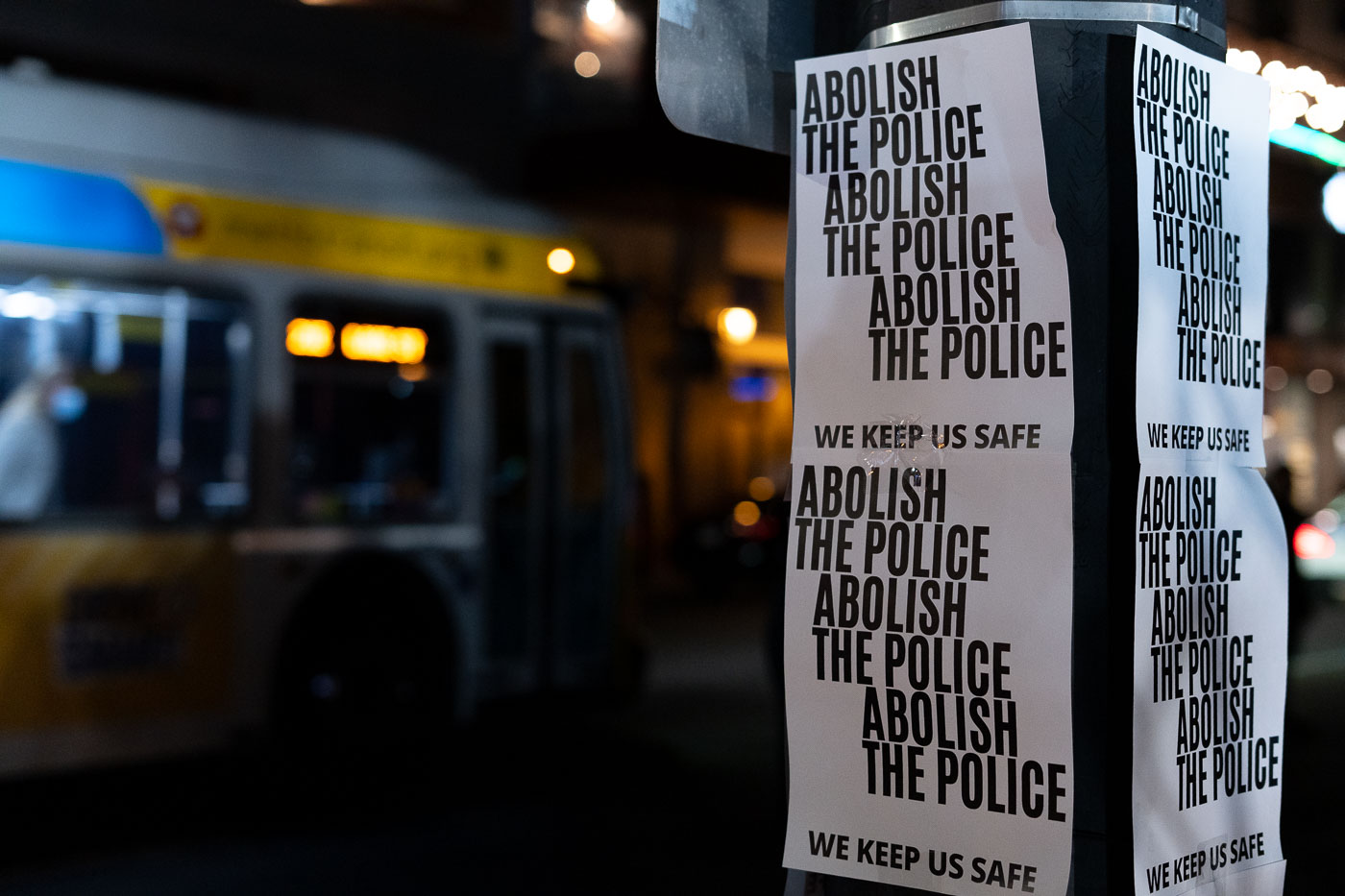 Abolish The Police We Keep Us Safe protest flyer
