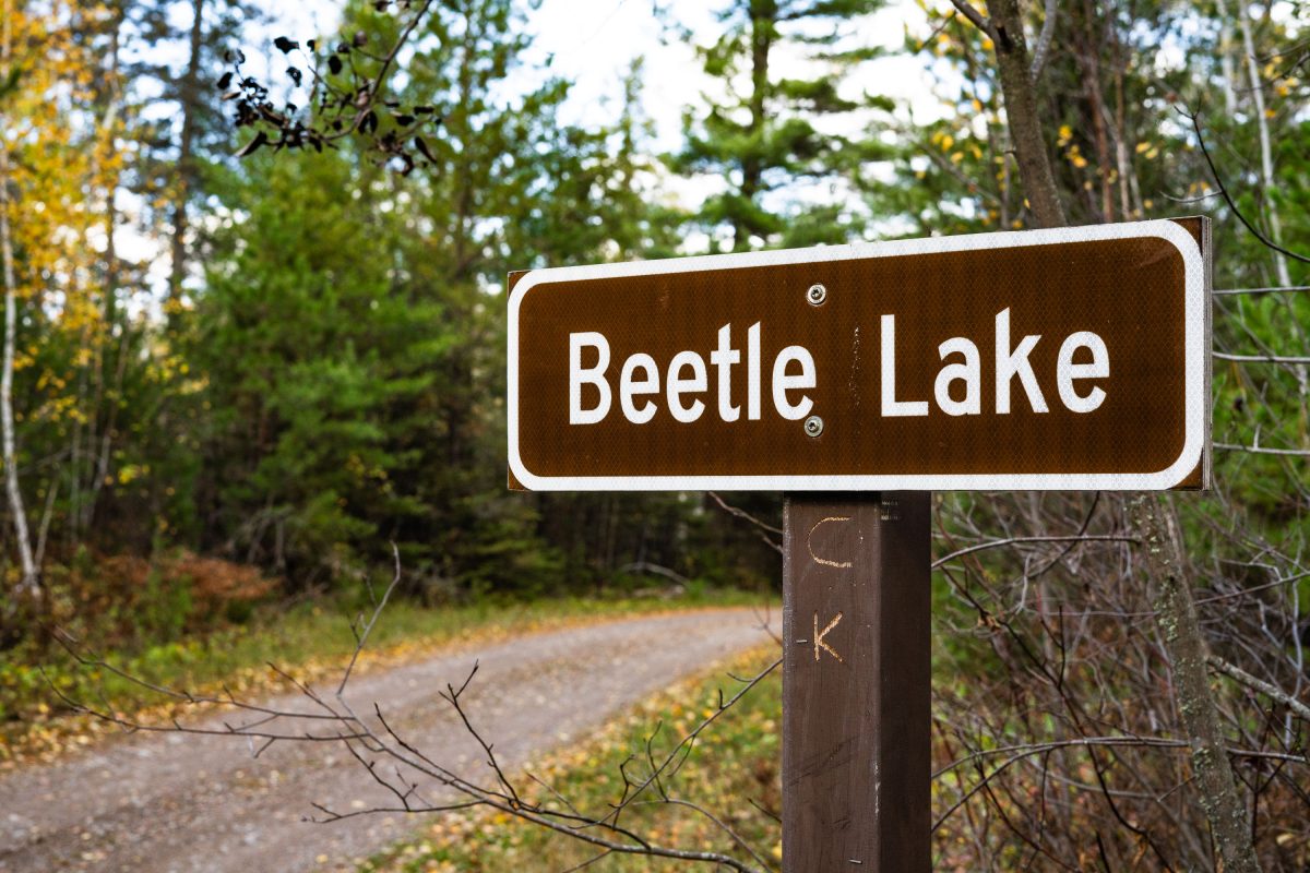 Beetle Lake Sign, Superior National Forest, Minnesota
