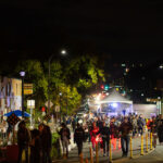 Crowd at George Floyd Square following a vigil on what would have been his 48th birthday.