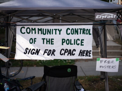 Community Control of Police Sign at Minneapolis Open Streets