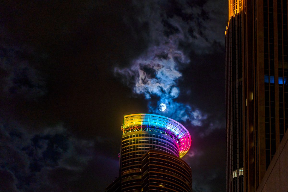 Full Moon over the Capella Tower, Minneapolis