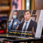 A political mailing in Minneapolis advocating for the re-election of Mayor Jacob Frey.
