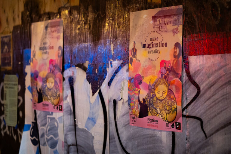 MPLS IS US poster in Uptown 4 A poster from “mpls is us” regarding information on the November 2nd election.