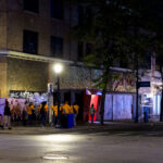 "Outreach" workers walking in Uptown Minneapolis.