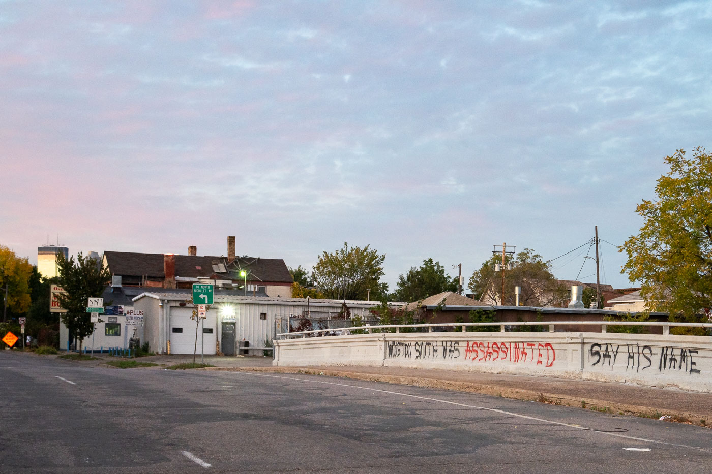 Winston Smith Was Assassinated graffiti in South Minneapolis