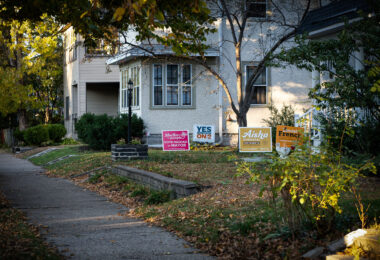 Yard signs in South Minneapolis.
