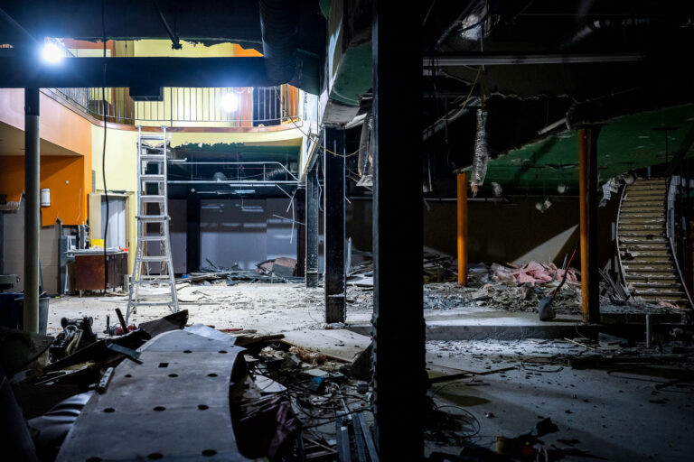 Construction ongoing at the Uptown Theater 4 Construction happening at the former Uptown Theatre in Uptown Minneapolis.