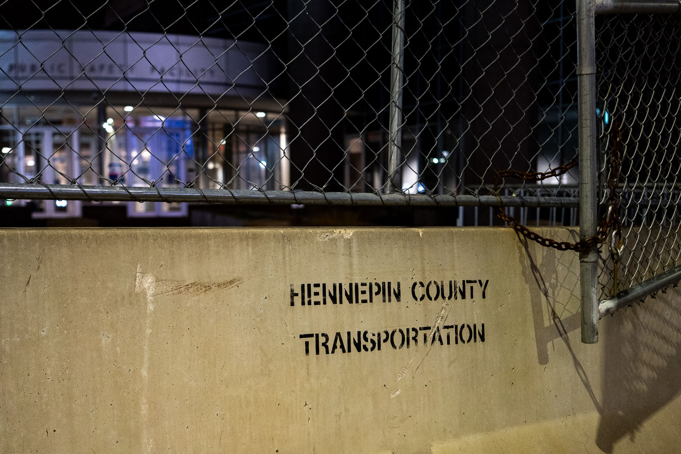 Fencing around Hennepin Public Safety Facility