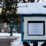 Free Little Food Shelf at Powderhorn Park 1 Free Little Food Shelf at Powderhorn Park during the first snow fall of the season.
