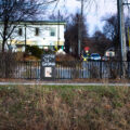 A utility box with "Justice 4 George" written on it near 38th street in South Minneapolis.