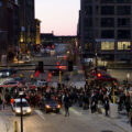 Protesters march through downtown Minneapolis the day after Kyle Rittenhouse is acquitted.