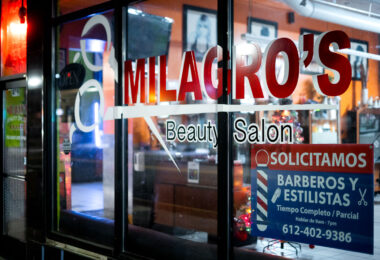 Milagro's Beauty Salon on Lake Street in South Minneapolis.