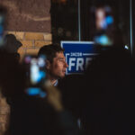 Minneapolis Mayor Jacob Frey speaks to supporters at his election night party after winning re-election.